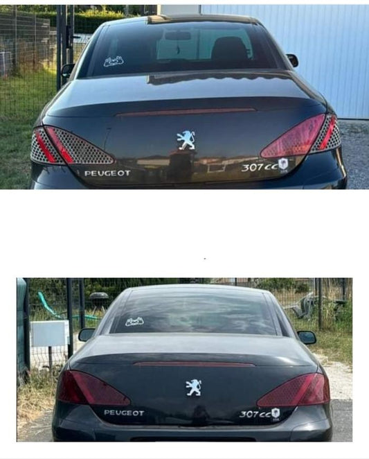 Kit cache feux pour feux arrière peugeot 307 cc rouge (uniquement pour le tuning ou pays hors union européenne)