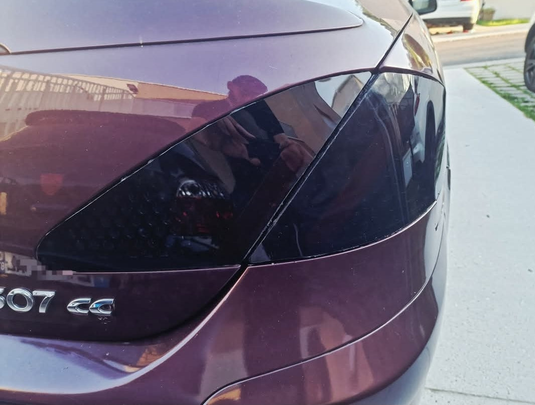 Kit cache feux arrières pour Peugeot 307 cc (gris fumé)